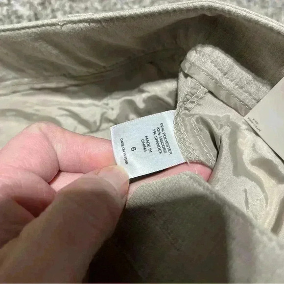 New York And Company City Stretch Luxe Ankle Slim Stretch Tan Pants Size 6 NWT - Picture 10 of 12